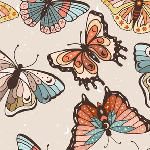 Brown retro butterfly