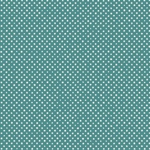 Doodle Dot: Teal & White Small Dots 