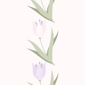 Tulip Stripe // Lavender, Light Pink, Spring Green // Little Girl // Medium