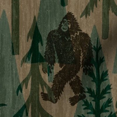 Subtle Sasquatch - 24" extra large - olive brown forest camouflage 