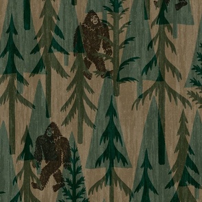 Subtle Sasquatch - 24" extra large - olive brown forest camouflage 