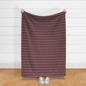 311 - Small scale modern geometric magenta violet, taupe beige and tawny brown hand drawn pattern for napkins, placemats, table runners  as well as sweet nursery decor, kids apparel, baby accessories and crafts.