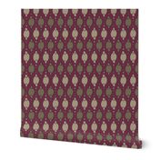 311 - Jumbo scale modern geometric magenta violet, taupe beige and tawny brown hand drawn pattern for napkins, placemats, table runners  as well as sweet nursery decor, kids apparel, baby accessories and crafts.