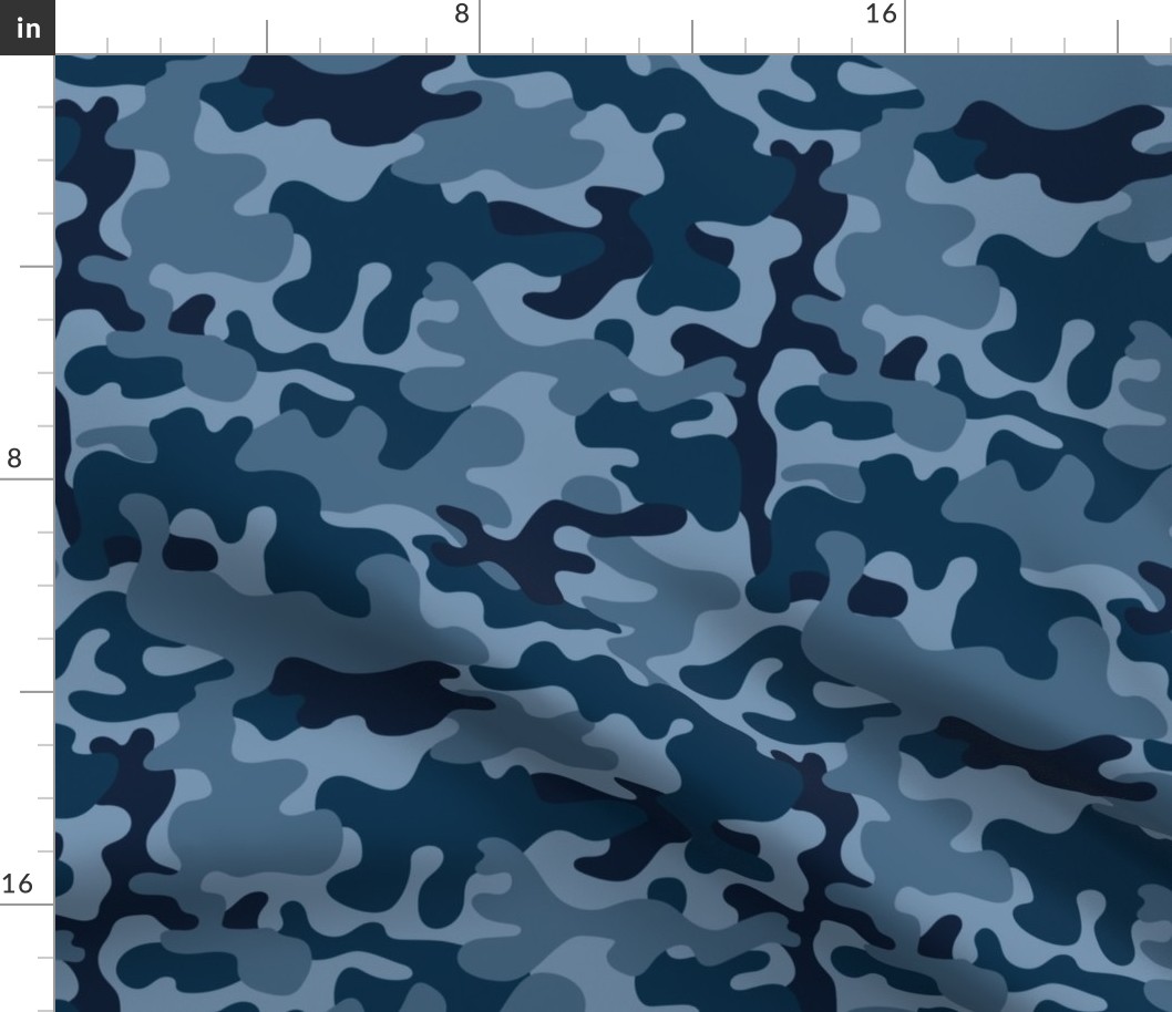 All Dark Blue CAMO A8, Navy blue camouflage print, Marine blue camo
