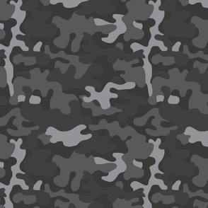 Charcoal Grey Camo Fabric, Wallpaper and Home Decor