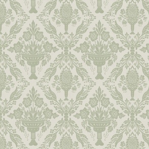 Chalice Flora damask on nude textured
