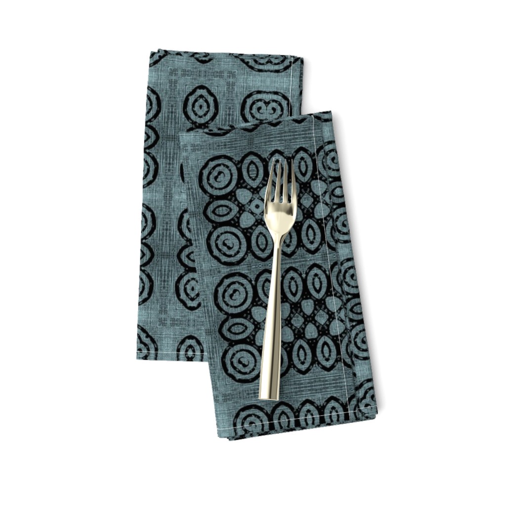 Ikat Adinkra Primitive in blue