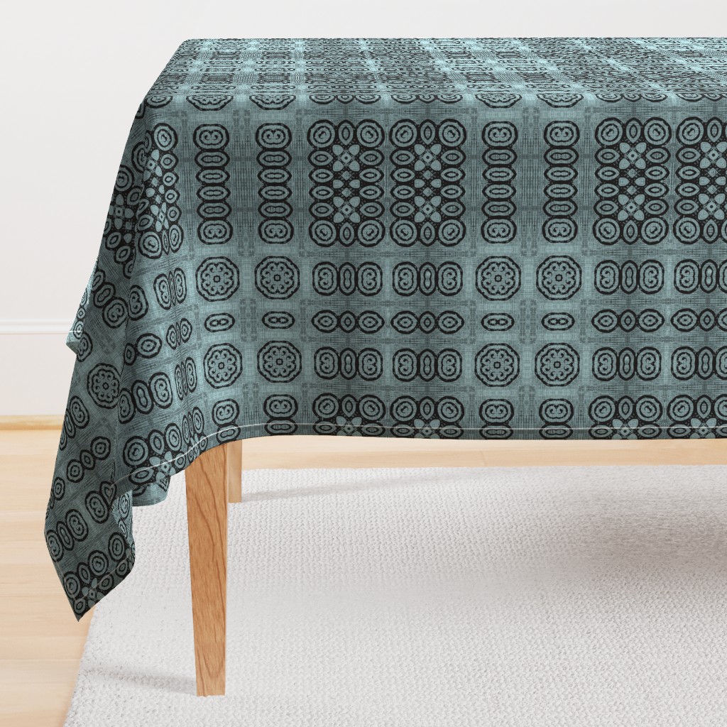 Ikat Adinkra Primitive in blue