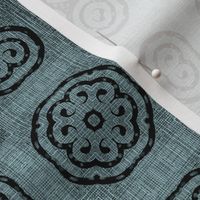 Ikat Adinkra Primitive in blue