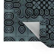 Ikat Adinkra Primitive in blue