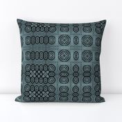 Ikat Adinkra Primitive in blue