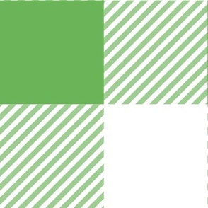 4,5x 4,5 inch white and green plaid by art for joy lesja saramakova gajdosikova design