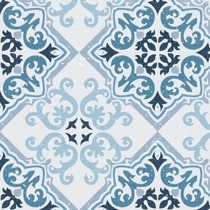 Rustic Tiles - Blue Shades / Large