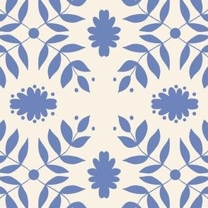 italian tile botanical ornament 4x4