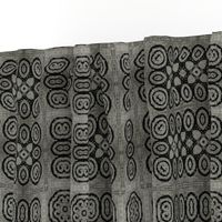 Ikat Charcoal Primitive Weave