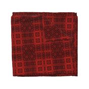 Ikat Crimson Red Primitive Weave 