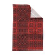 Ikat Crimson Red Primitive Weave 