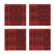 Ikat Crimson Red Primitive Weave 