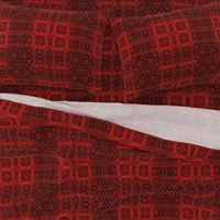 Ikat Crimson Red Primitive Weave 