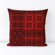 Ikat Crimson Red Primitive Weave 