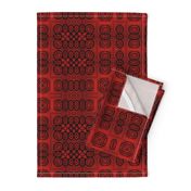 Ikat Crimson Red Primitive Weave 