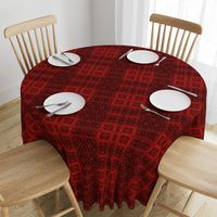 Ikat Crimson Red Primitive Weave 