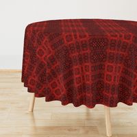 Ikat Crimson Red Primitive Weave 