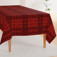 Ikat Crimson Red Primitive Weave 