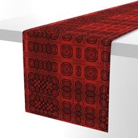 Ikat Crimson Red Primitive Weave 