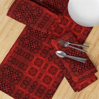 Ikat Crimson Red Primitive Weave 