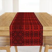 Ikat Crimson Red Primitive Weave 