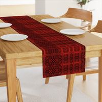 Ikat Crimson Red Primitive Weave 