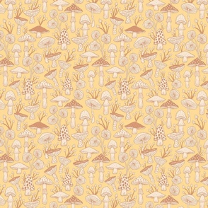 Mushroom Garden S - Pale Yellow