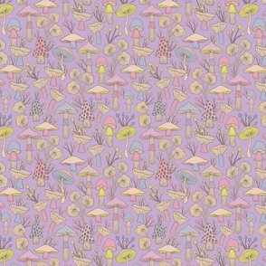 Mushroom Garden S - Lavender