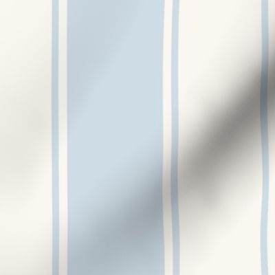 Soft Blue and CreamLarge French Awning Stripe  copy 3