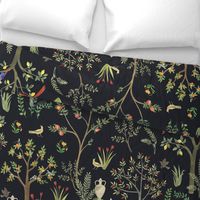 Italian Villa Garden - enamel black, large scale