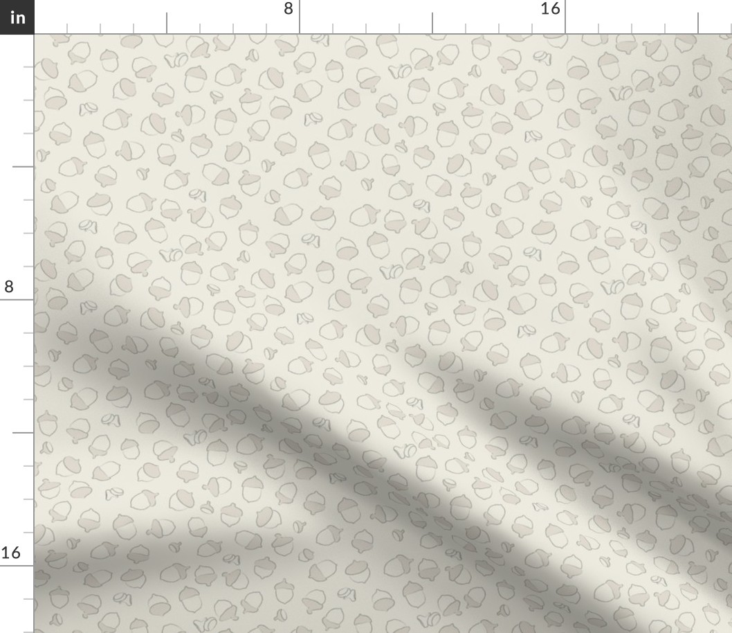 Acorn Pattern on Beige- Small 6"x6"