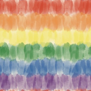 Gouache rainbow pride flag (big)