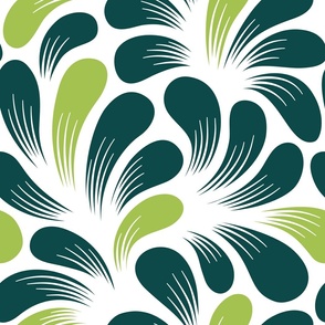 2737 B Extra Large - splash leaves