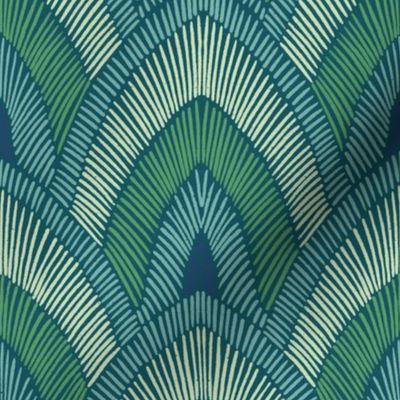 Medium Freya Feathers - Green