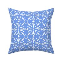 Lucy in the Sky - Stars and Diamonds -  cornflower blue and white