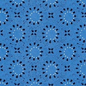 Circle dots on blue