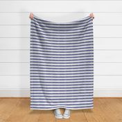 'Rustic Navy Ticking Stripe' on Ivory