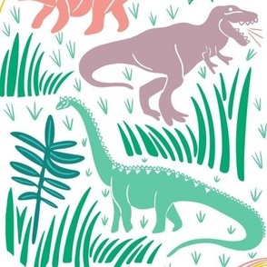 Pastel Dinosaur Flora