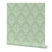 Lavender Damask for Wallpaper & Home Decor in Sage Green