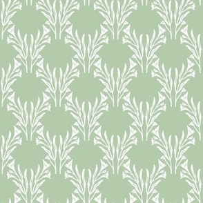 Sage Green & White Lattice Design for Fabric, DIY Projects, & Wallpaper