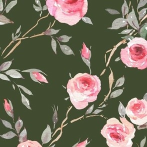 Khaki pink roses