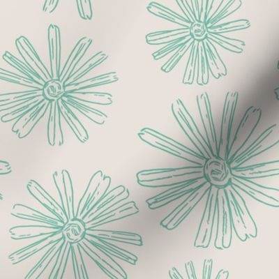 Breezy: Hand-Sketched Flowers on Neutral
