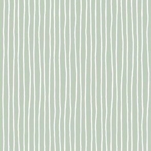 Light Minty Green Stripe – Neutral Striped Fabric, half-scale ROTATED