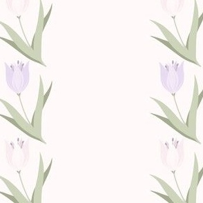 Tulip Stripe // Lavender, Light Pink, Spring Green // Little Girl // Small